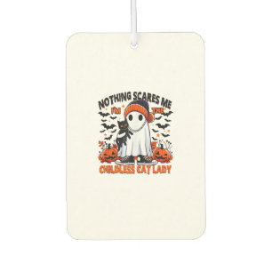 Childless Cat Lady Halloween Spooky Ghost Costume Car Air Freshener