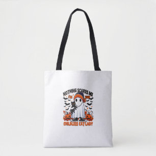 Childless Cat Lady Halloween Spooky Ghost Costume Tote Bag