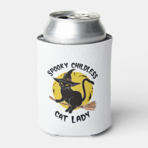 Childless Cat Lady Halloween Spooky Witch Election Can Cooler