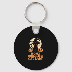 Childless Cat Lady Halloween Spooky Witch Election Key Ring