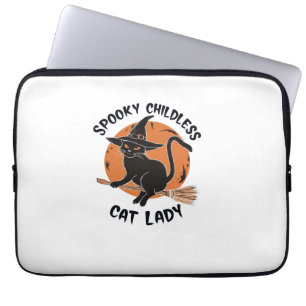 Childless Cat Lady Halloween Spooky Witch Election Laptop Sleeve
