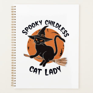 Childless Cat Lady Halloween Spooky Witch Election Planner