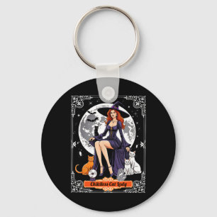 Childless Cat Lady Halloween Witch Cats Witchy Spo Key Ring