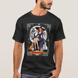 Childless Cat Lady Halloween Witch Cats Witchy Spo T-Shirt