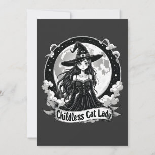Childless Cat Lady Harris Walz Halloween Pastel Invitation