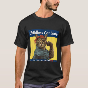 Childless Cat Lady Is Voting Election 2024 Usa T-Shirt