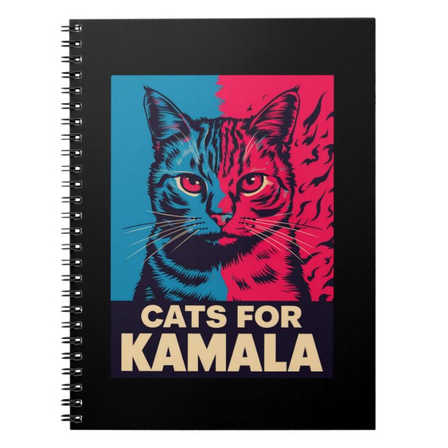 Childless Cat Lady is Voting Kamala Harris 2024 Notebook (Front)