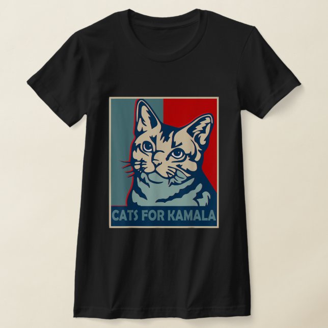 Childless Cat Lady is Voting Kamala Harris 2024 T-Shirt (Laydown)