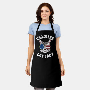 Childless Cat Lady Kamala Harris 2024 Apron
