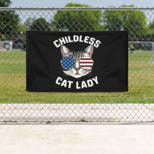 Childless Cat Lady Kamala Harris 2024 Banner