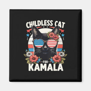Childless Cat Lady Ladies For Kamala Harris Voting Magnet