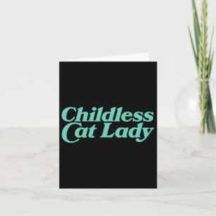 Childless Cat Lady Retro Vibrant  Card