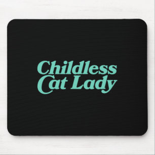 Childless Cat Lady Retro Vibrant Mouse Pad