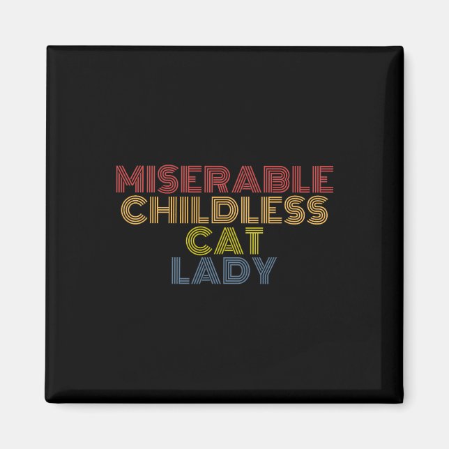 Childless Cat Lady Retro Vintage  Magnet (Front)