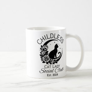 Childless Cat Lady Social Club Meme Cat Kamala Har Coffee Mug