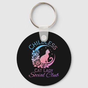 Childless Cat Lady Social Club Meme Cat Kamala Key Ring
