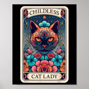 Childless Cat Lady Tarot Card 2  Poster