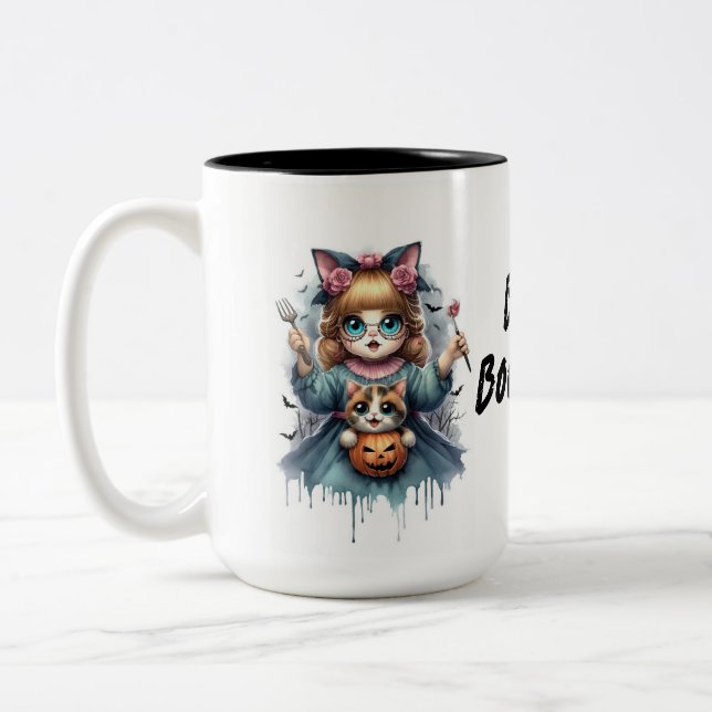 CHILDLESS CAT LADY  Two-Tone COFFEE MUG (Left)