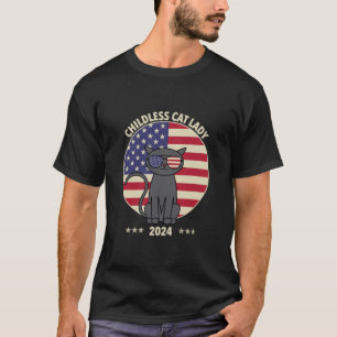 Childless Cat Lady USA Election 2024 T-Shirt