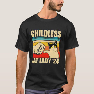 Childless Cat Lady Vote 2024 Fist Bump T Shirt