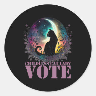 Childless Cat Lady Vote Classic Round Sticker