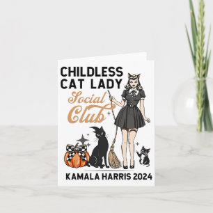 Childless Cat Lady Vote Halloween Witches Feminist Card