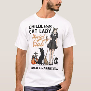 Childless Cat Lady Vote Halloween Witches Feminist T-Shirt