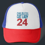 Childless Cat Lady Voting Election 2024 USA  Trucker Hat<br><div class="desc">Childless Cat Lady Voting Election 2024 USA</div>