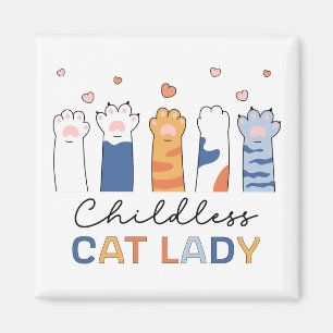 Childless Cat Lady Voting Kamala Harris President Magnet