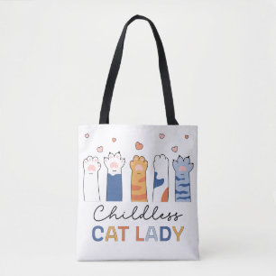 Childless Cat Lady Voting Kamala Harris President Tote Bag