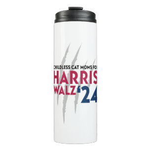 Childless Cat Moms for Harris Walz ‘24  Thermal Tumbler