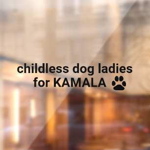 Childless dog ladies for Kamala fun black dog paw