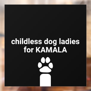 Childless dog ladies for Kamala fun dog paw black