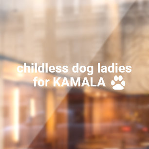 Childless dog ladies for Kamala fun white dog paw