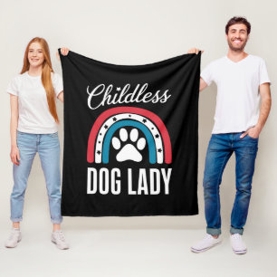 Childless Dog Lady Election Vote 2024 Rainbow USA Fleece Blanket