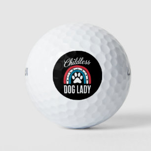 Childless Dog Lady Election Vote 2024 Rainbow USA Golf Balls