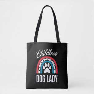 Childless Dog Lady Election Vote 2024 Rainbow USA Tote Bag