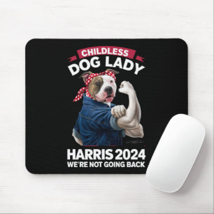 Childless Dog Lady Is Voting Kamala Election 2024 Mouse Pad