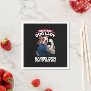 Childless Dog Lady Is Voting Kamala Election 2024 Napkin