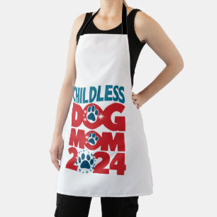 Childless Dog Mum Dog Lady Voting Patriotic Dog Apron