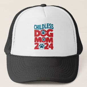 Childless Dog Mum Dog Lady Voting Patriotic Dog Trucker Hat