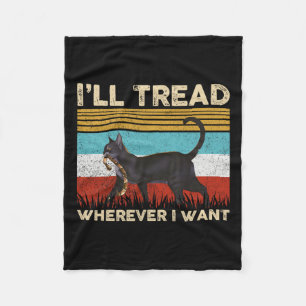 Childless Lady Cat 2024 I'll Tread Wherever I Want Fleece Blanket