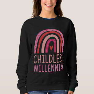 Childless Millennial Trendy Bohemian Rainbow Boho Sweatshirt