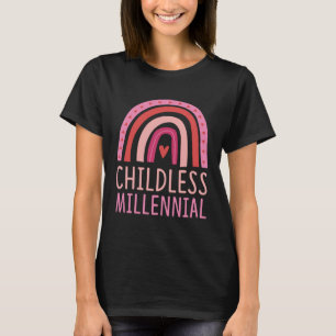 Childless Millennial Trendy Bohemian Rainbow Boho  T-Shirt