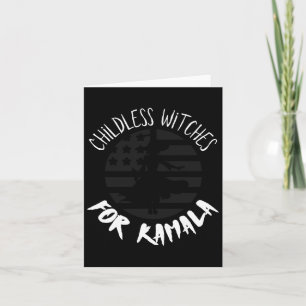Childless Witches For Kamala Flag Halloween - Vote Card