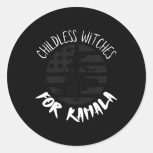 Childless Witches For Kamala Flag Halloween - Vote Classic Round Sticker