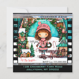 Childlike Dream Whimsical  Annual Christmas Party Invitation