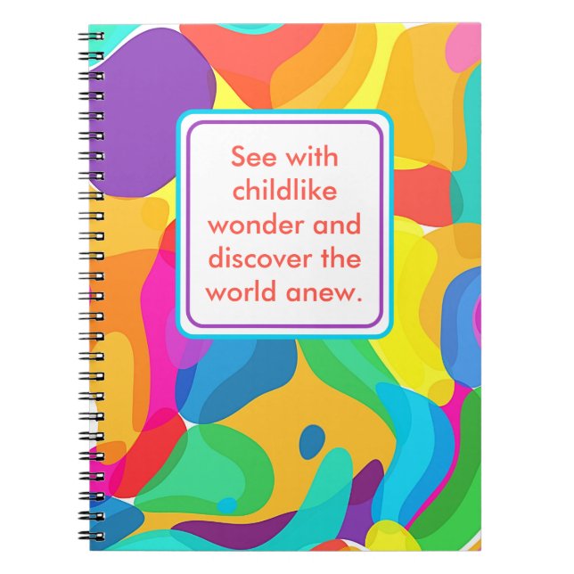 Childlike Wonder & Bright Circus Colours Notebook (Front)