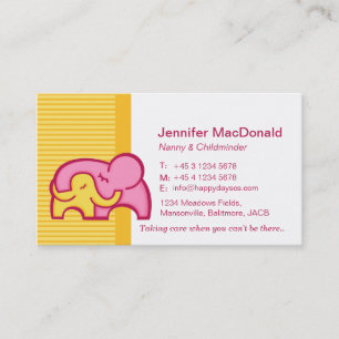 Childminder/ baby sitter / carer business cards