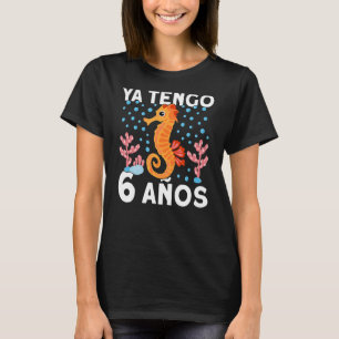 Children 6 Birthday Seahorse Dino I have already 6 T-Shirt